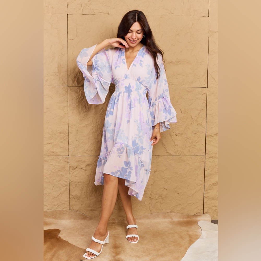 🌟NEW, CUTE**-  OneTheLand Take Me With You Floral  Midi Dress | OFFERS WELCOME!